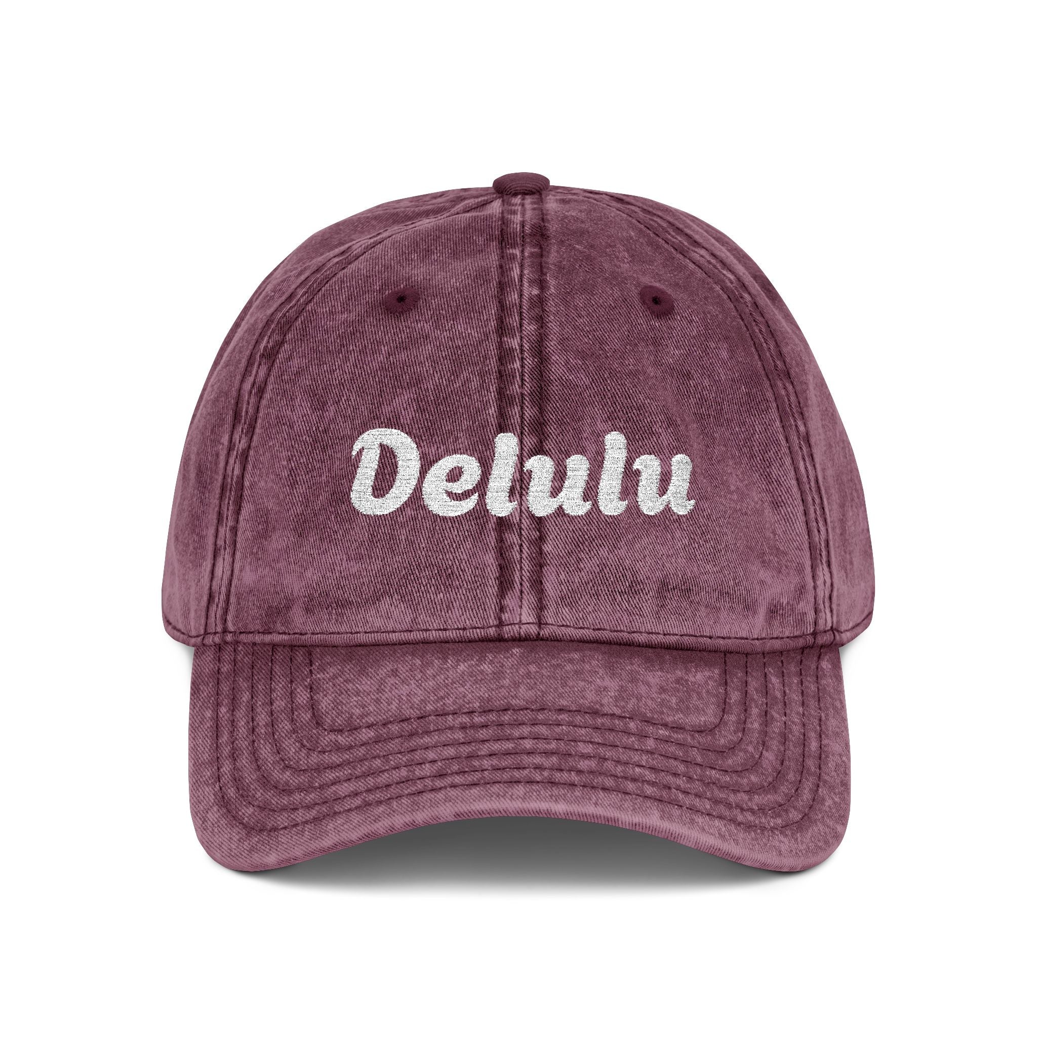 Vintage Embroidered Delulu Cap