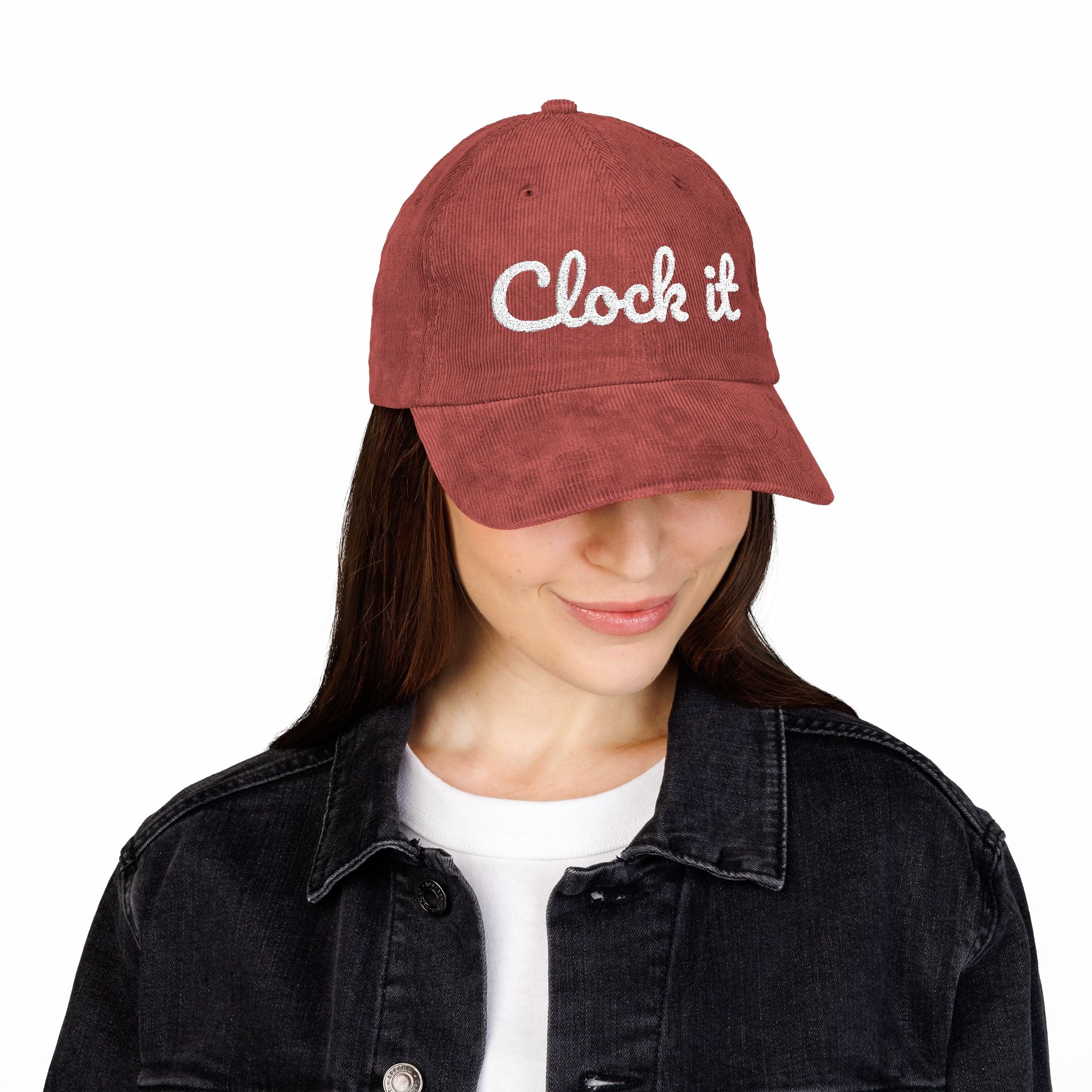 Vintage "Clock it" Corduroy Cap
