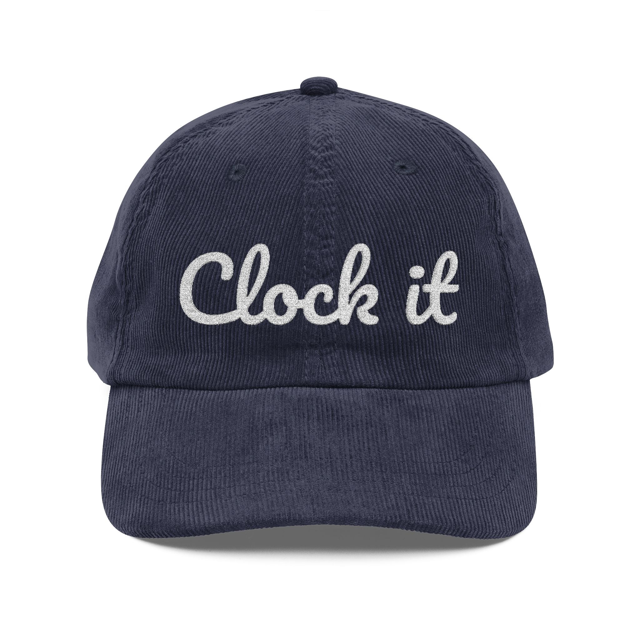 Vintage "Clock it" Corduroy Cap