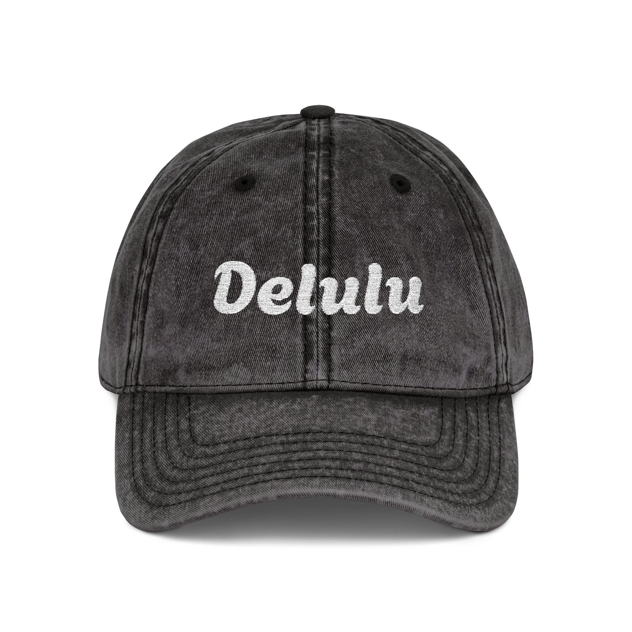 Vintage Embroidered Delulu Cap