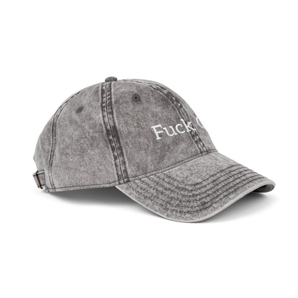Embroidered 'Fuck Off' Vintage Cap