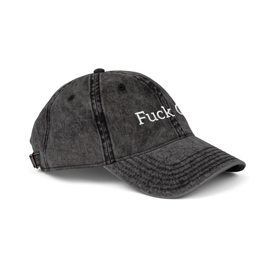 Embroidered 'Fuck Off' Vintage Cap