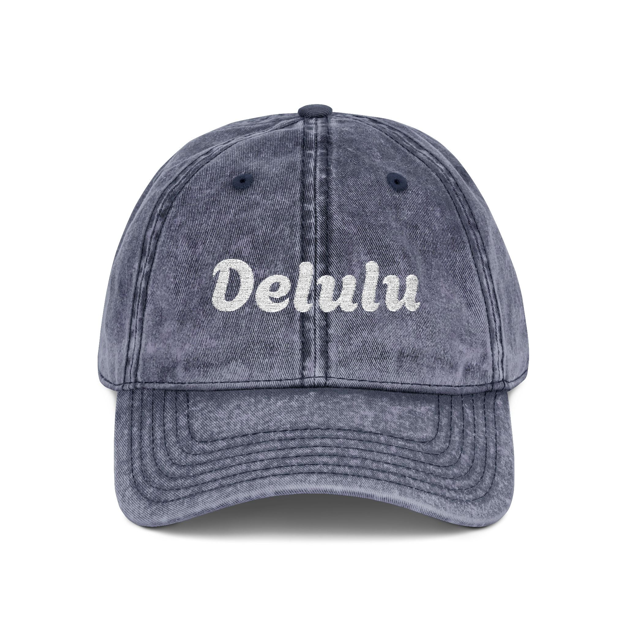 Vintage Embroidered Delulu Cap