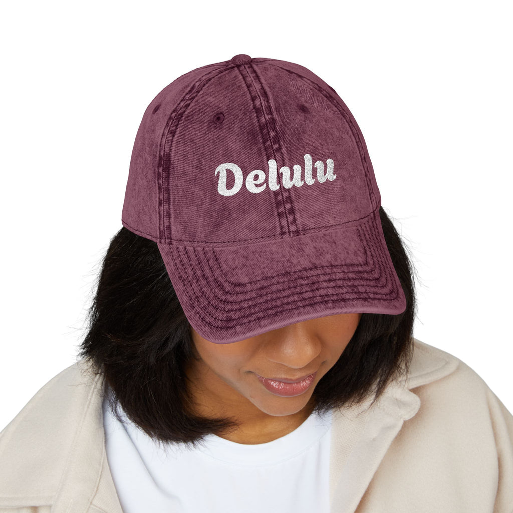 Vintage Embroidered Delulu Cap