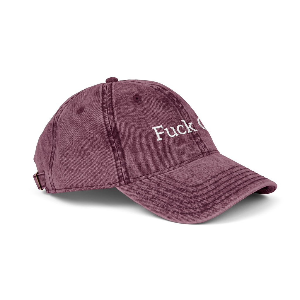Embroidered 'Fuck Off' Vintage Cap