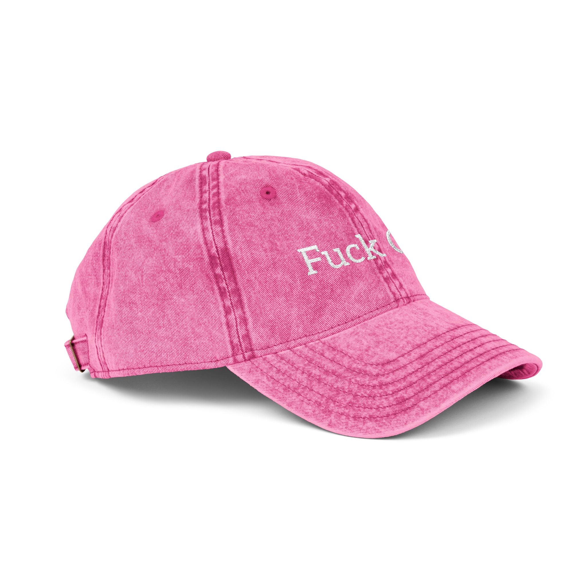 Embroidered 'Fuck Off' Vintage Cap