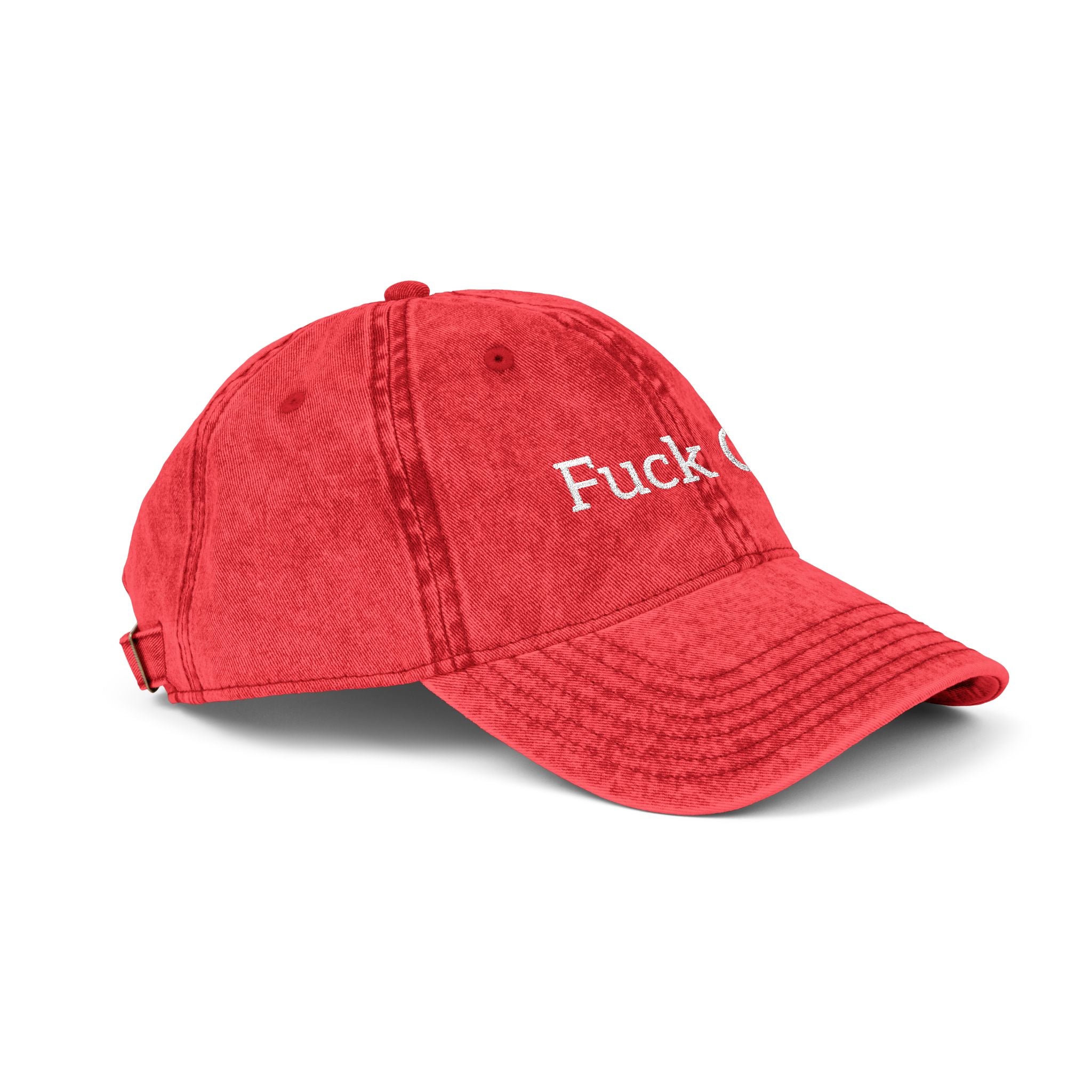 Embroidered 'Fuck Off' Vintage Cap