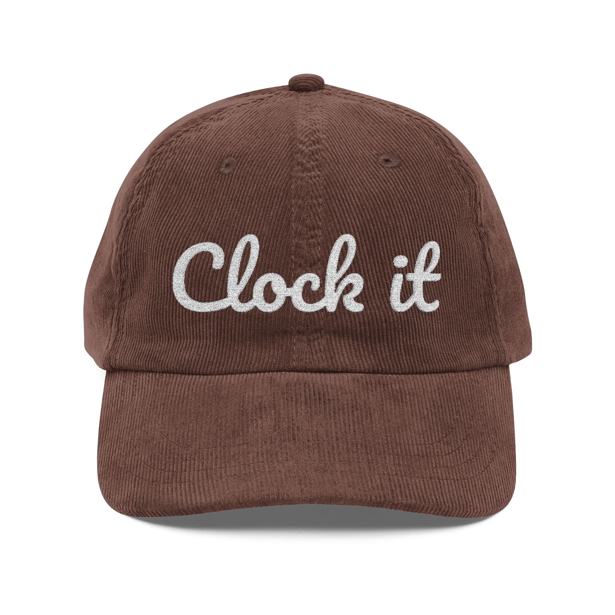 Vintage "Clock it" Corduroy Cap