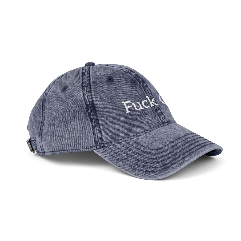 Embroidered 'Fuck Off' Vintage Cap