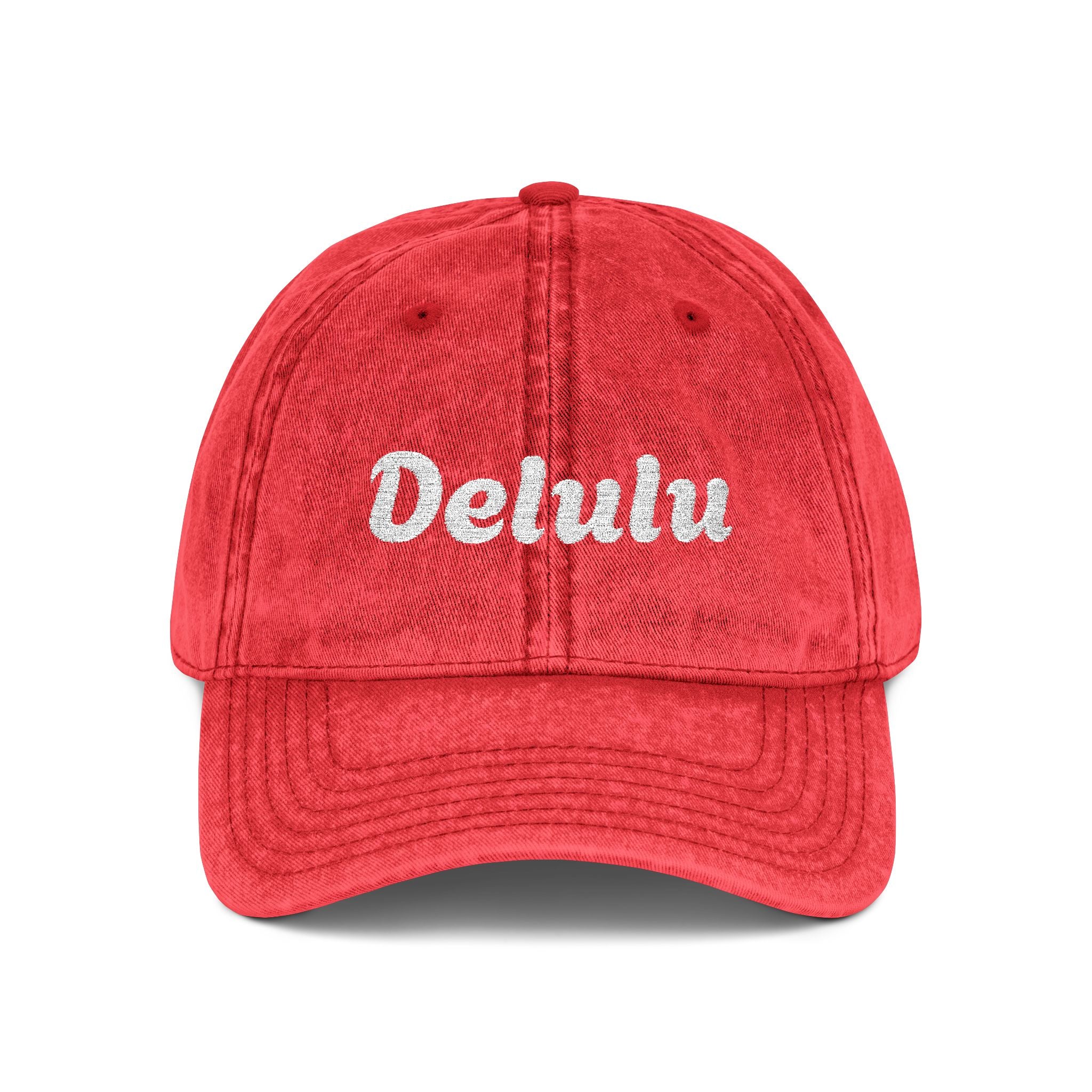 Vintage Embroidered Delulu Cap